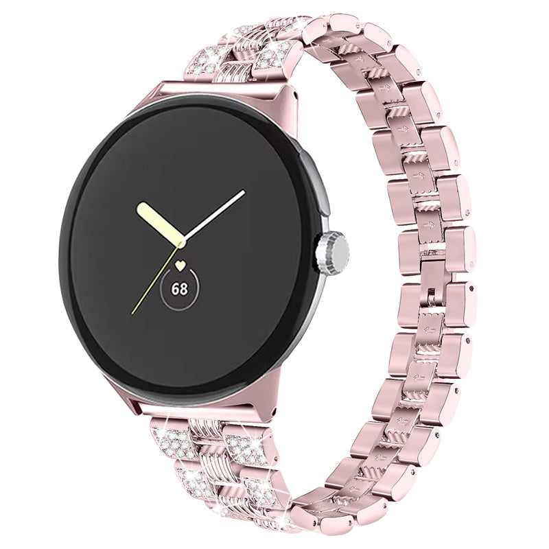 For Google Pixel Watch 2 Pixel Watch Rhinestone Decor Stylish Smart Watch Band Zinc Alloy Wrist Strap Replacement For Google Pixel Watch 2 Pixel Watch Rhinestone Decor Stylish Smart Watch Band Zinc Alloy Wrist Strap Replacement